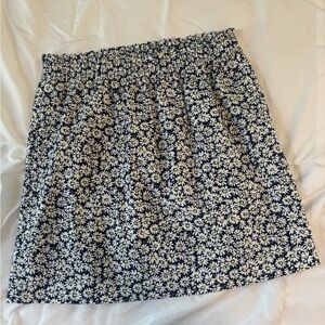 J. Crew Navy and White Mini Skirt